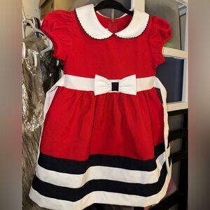 Bonnie Baby Red and White Formal Dress